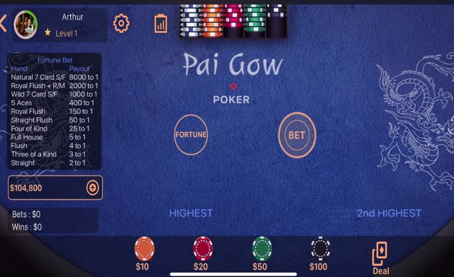 Pai Gow rules